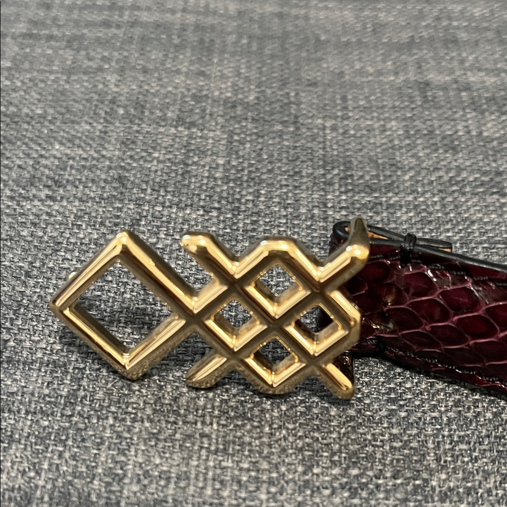 Burberry Pembrook snakeskin belt red claret - Picture 7 of 10